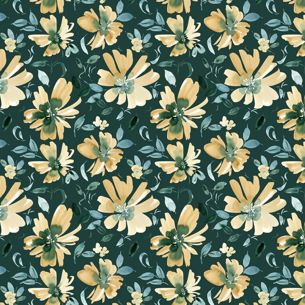 Golden Hour Sunset Bloom by Stephanie Ryan For Camelot ~ Teal