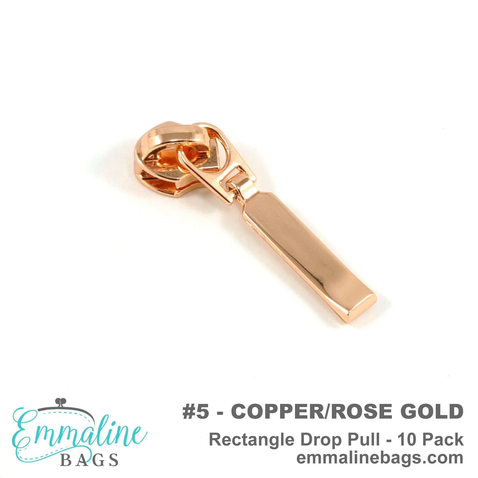 Rectangle Drop Zipper Pulls #5