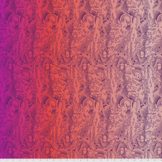 Daydreamer by Tula Pink For FreeSpirit ~ Little Fluffy Clouds in Dragonfruit