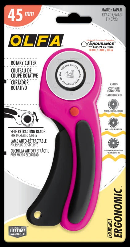 Ergonomic 45mm Rotary Cutter by Olfa