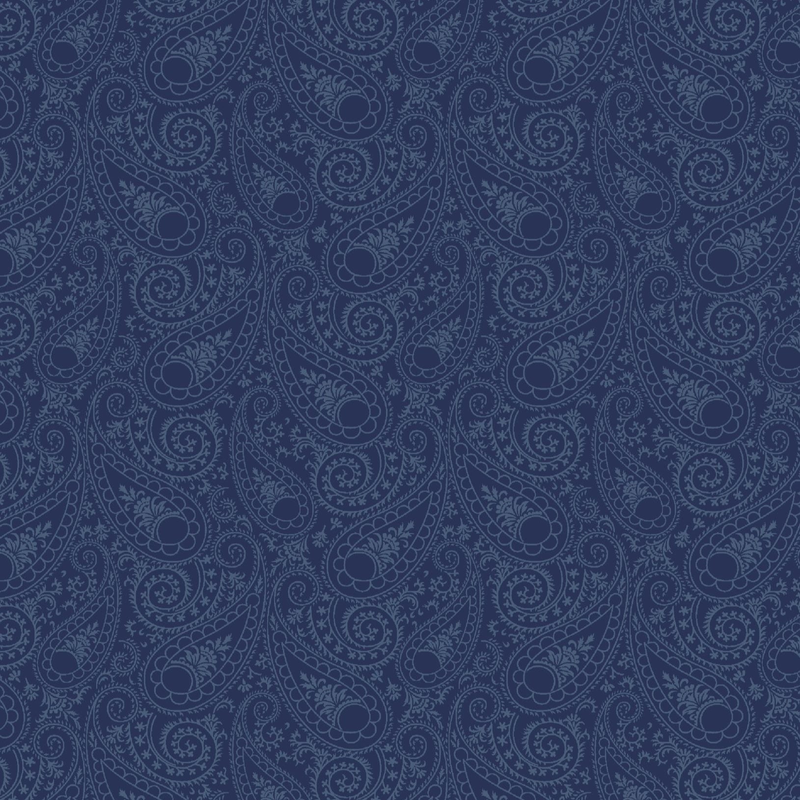 Juliette Paisley by Angela Nickeas for Wilmington Prints ~ Navy