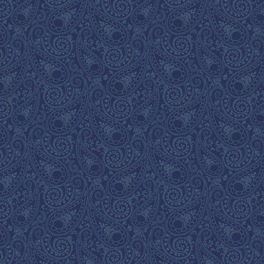 Juliette Paisley by Angela Nickeas for Wilmington Prints ~ Navy