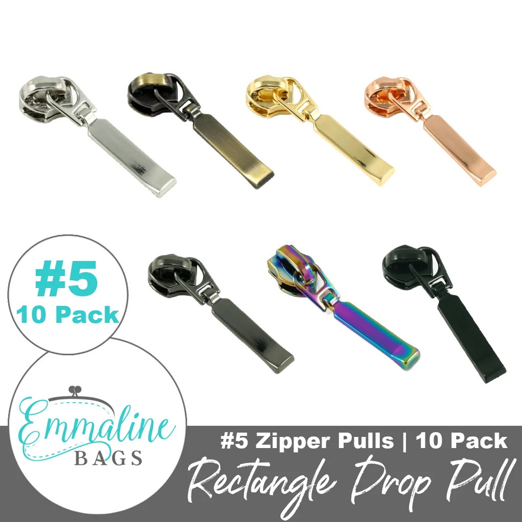Rectangle Drop Zipper Pulls #5