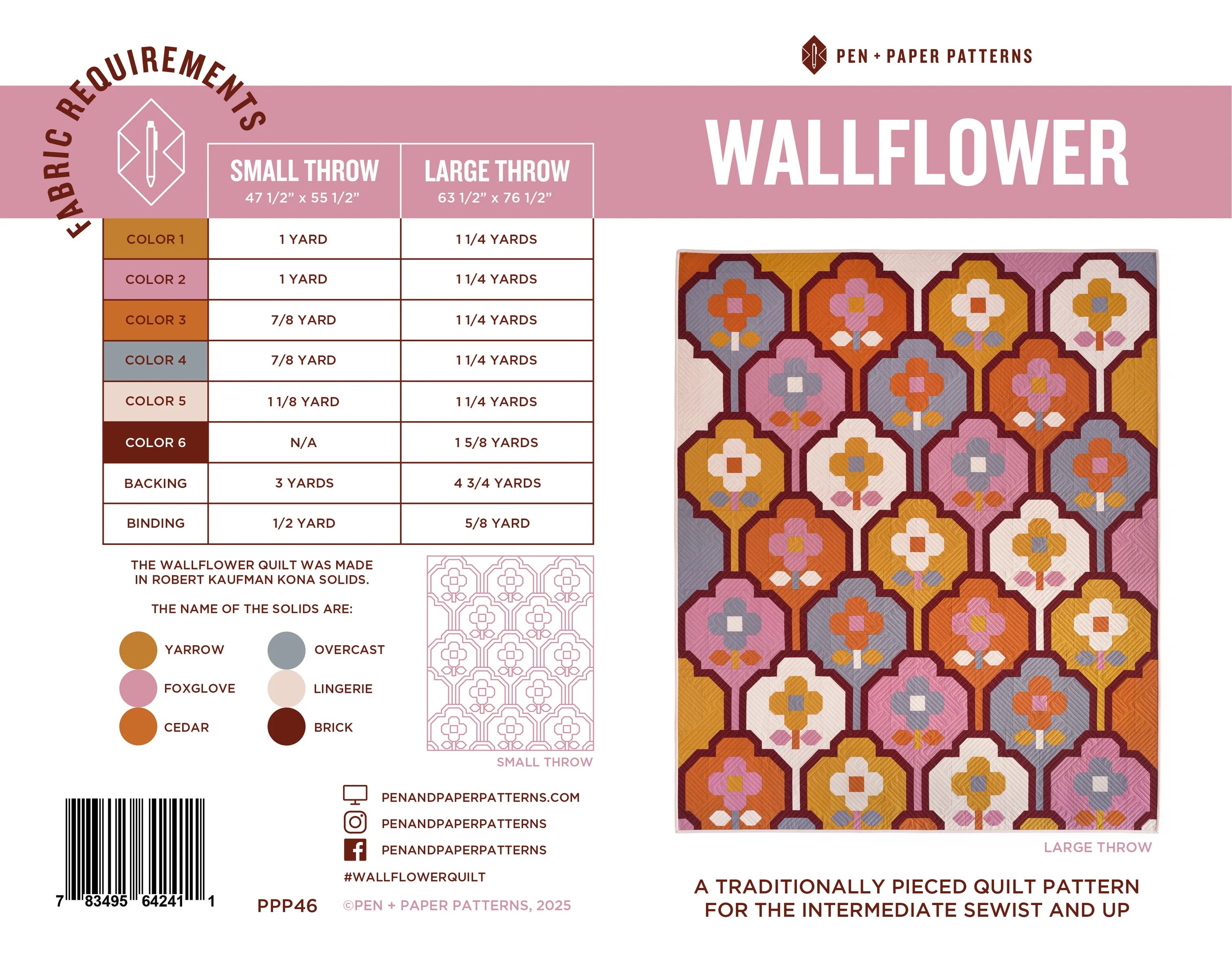 Wallflower Quilt Pattern
