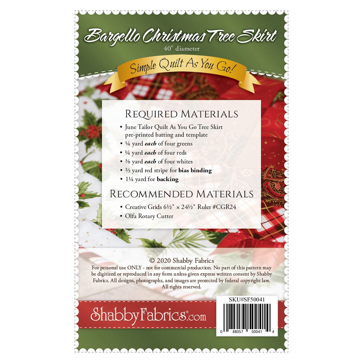 Bargello Christmas Tree Skirt Pattern