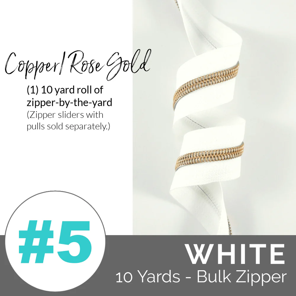 Zipper-by-the-Yard Nylon Coil ~ White