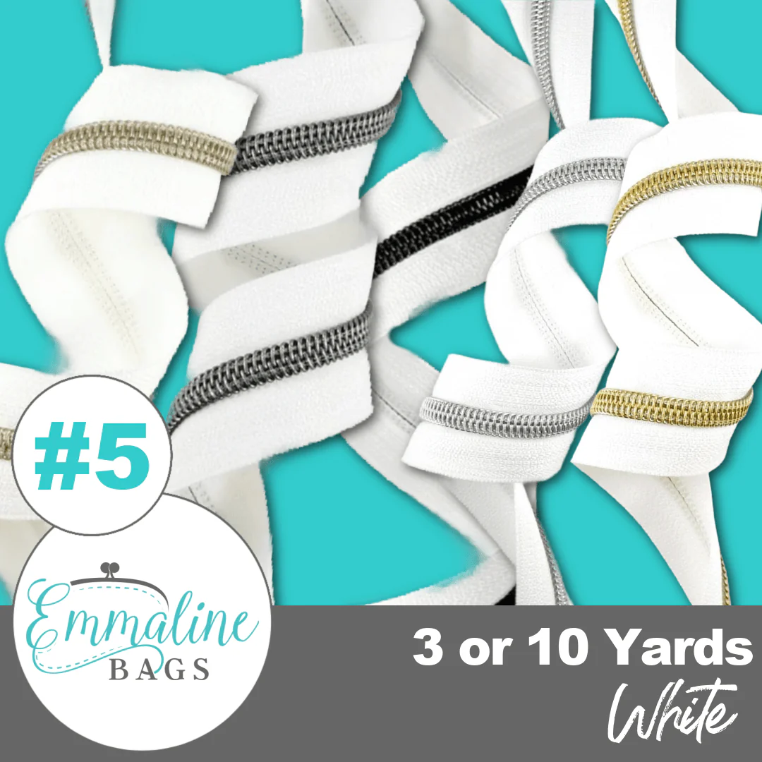 Zipper-by-the-Yard Nylon Coil ~ White