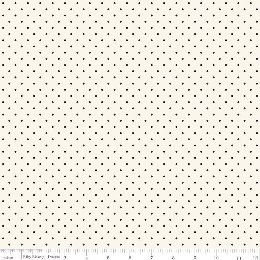 Fleur Noire Polka Dot by My Mind's Eye for Riley Blake Designs