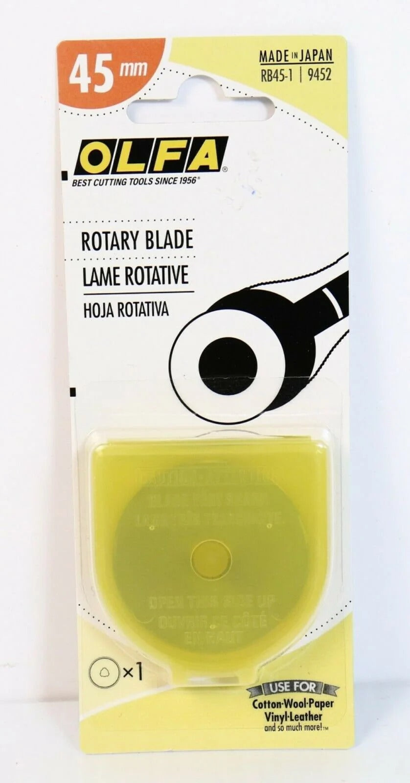 45mm Tungsten Steel Rotary Blades by Olfa ~ 2 Pack