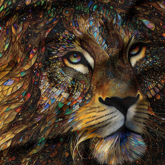 Glided lion
