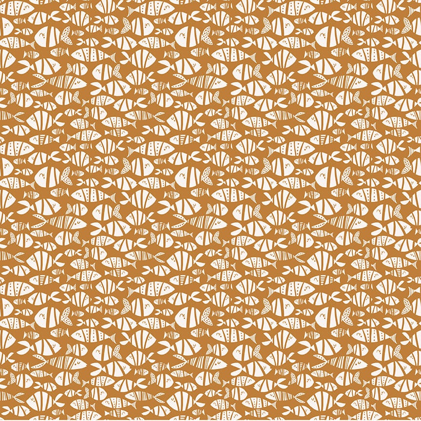 Water Babies by Sugarly Designs for Studio E Fabrics ~ Orange