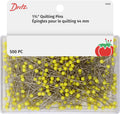 Dritz Yellow Plastic Head Sharp Steel Quilters Pins, 500pc.