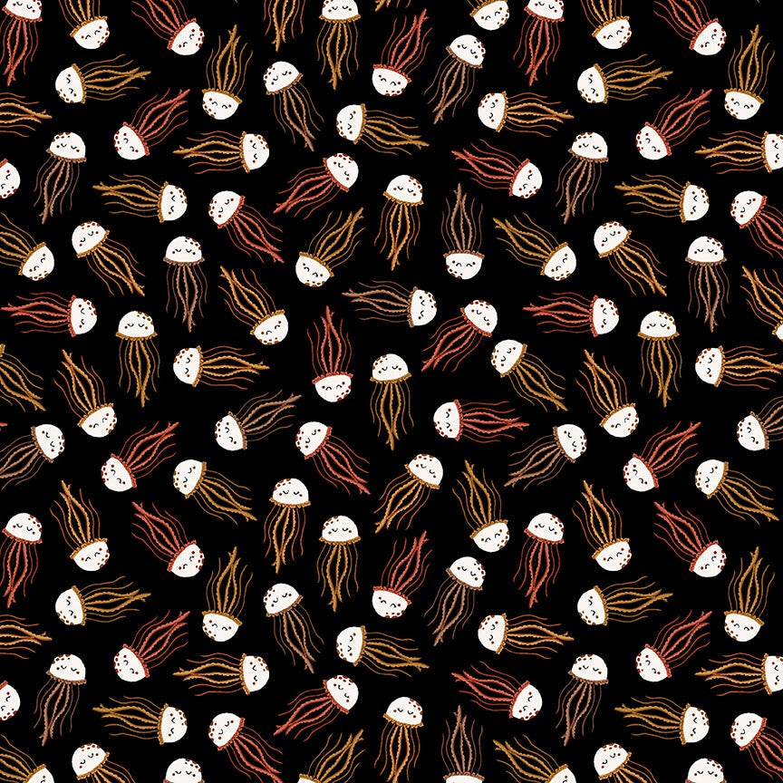 Water Babies by Sugarly Designs for Studio E Fabrics ~ Black
