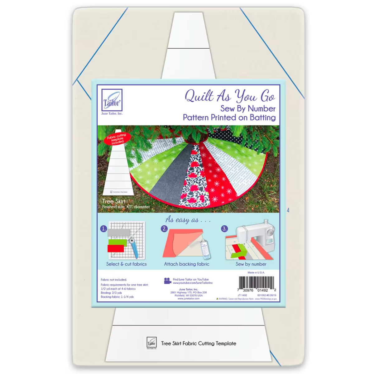 Quilt As You Go Tree Skirt Batting by June Tailor