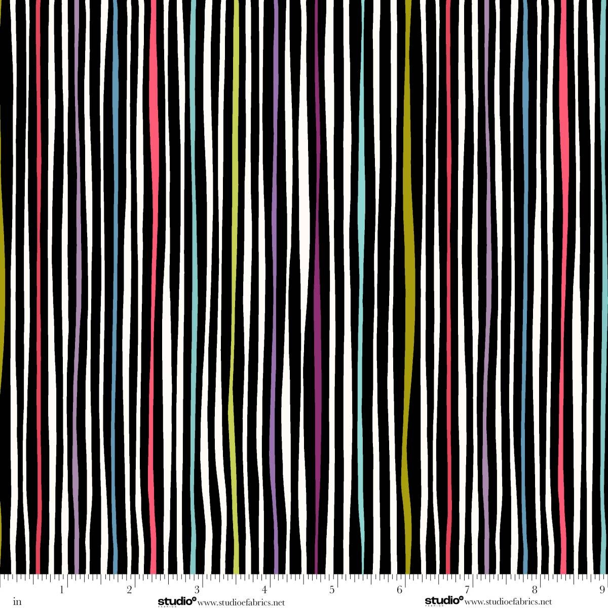 Meow Mix by Timna Tarr ~ Black/Multi ~ (1/4 meter)