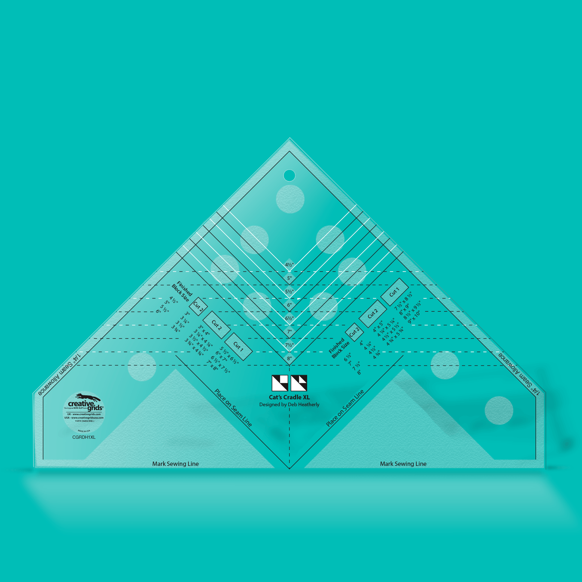 Creative Grids Quilt Template Cats Cradle XL