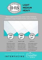EB-FUSE Emmaline Fusible Woven Cotton Interfacing