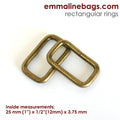 Rectangular Rings by Emmaline Bags (4 pack)