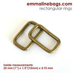 Rectangular Rings by Emmaline Bags (4 pack)