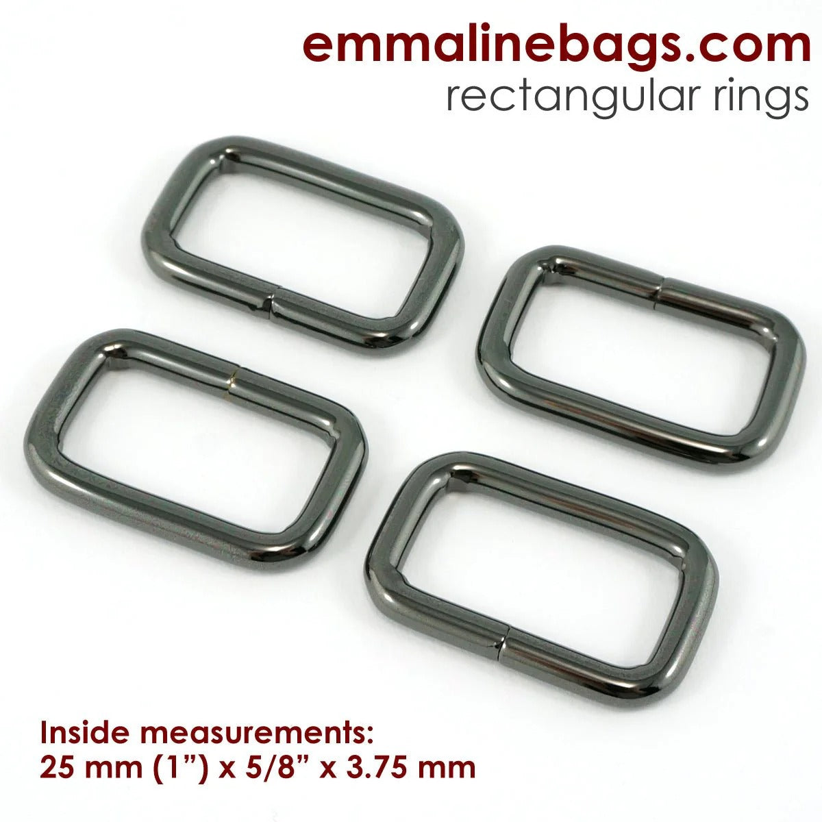 Rectangular Rings by Emmaline Bags (4 pack)