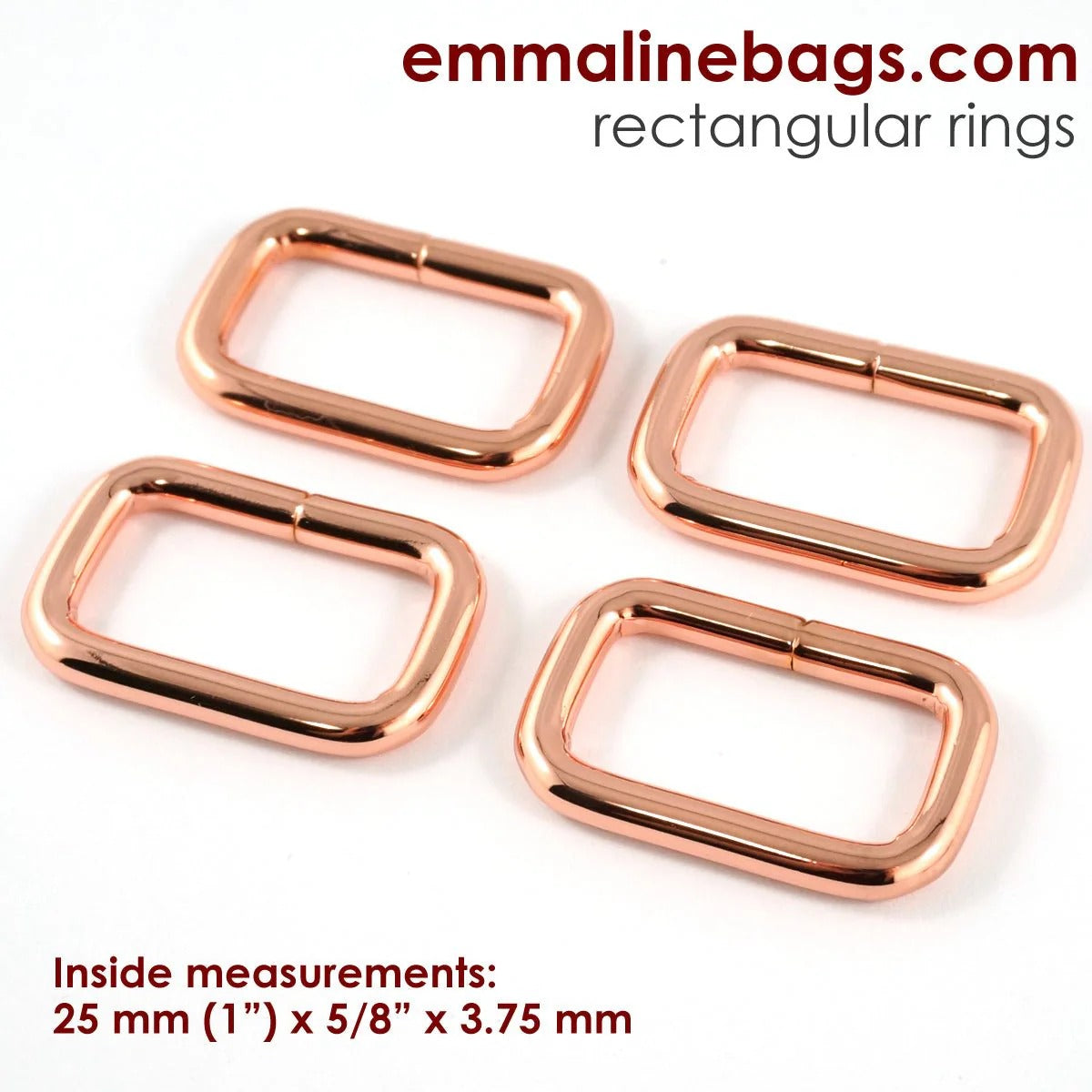 Rectangular Rings by Emmaline Bags (4 pack)