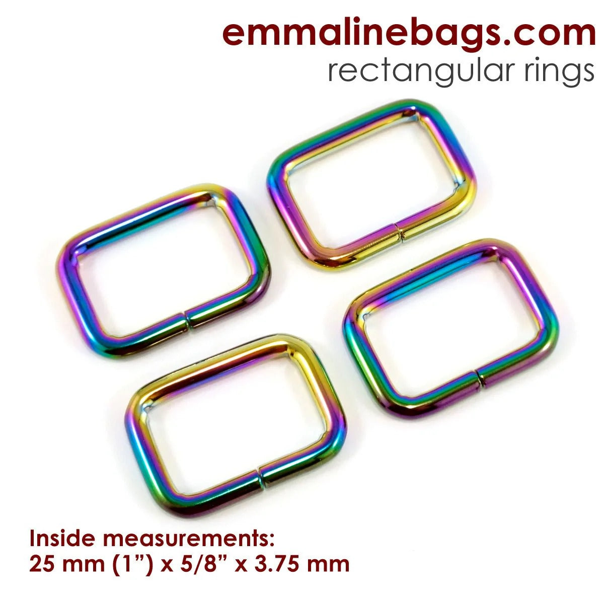 Rectangular Rings by Emmaline Bags (4 pack)