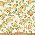 In A Pear Tree by Hoffman Fabrics ~ Pear Toss Cream/Gold ~ (1/4 Meter)