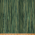 In A Pear Tree by Hoffman Fabrics ~ Stripe Eucalyptus/Gold ~ (1/4 Meter)