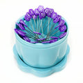 Large Magnetic Pin Cup by the Gypsy Quilter ~ Bohemian Blue