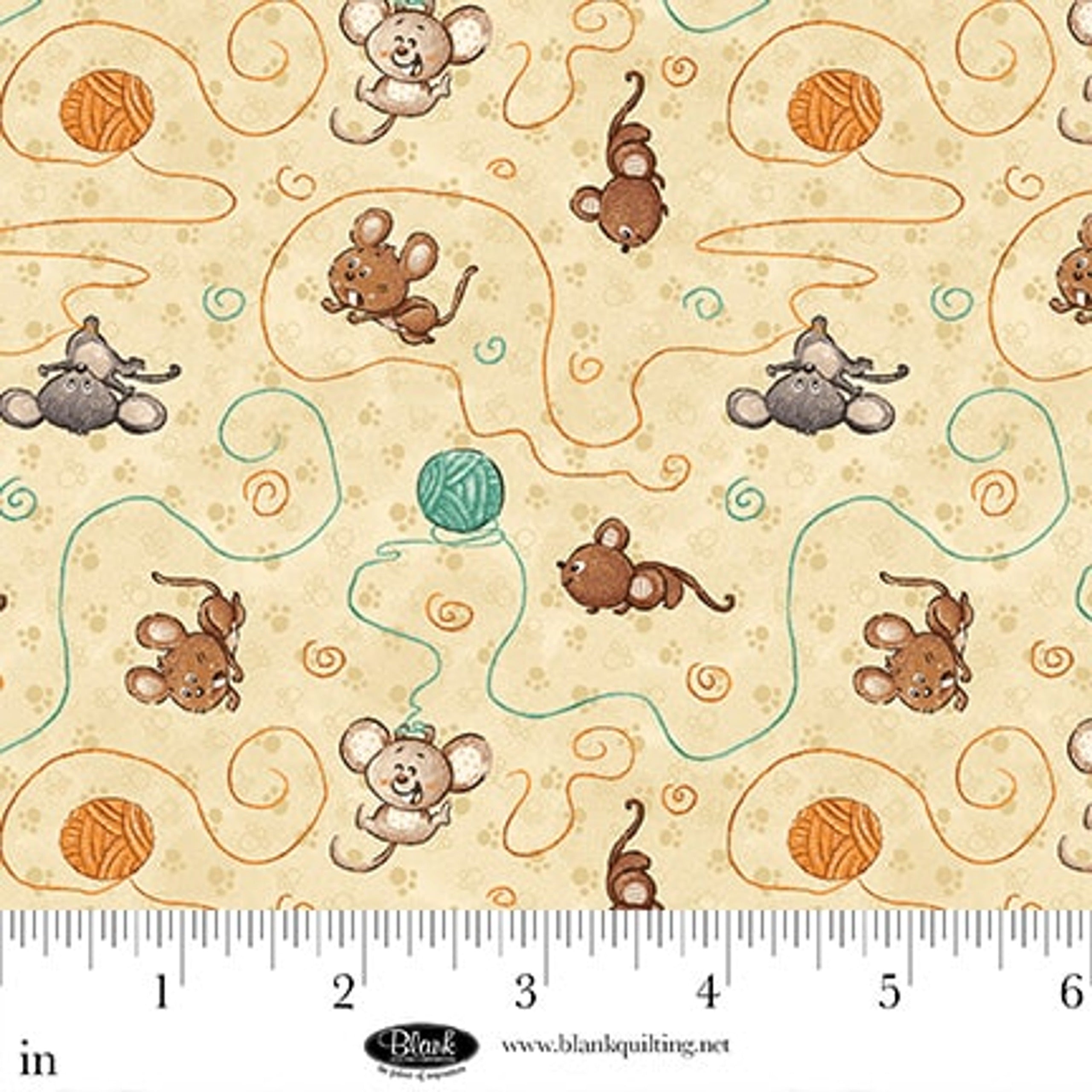 Cat Hair Don't Care by Nidhi Wadhwa for Blank Quilting ~ Tan