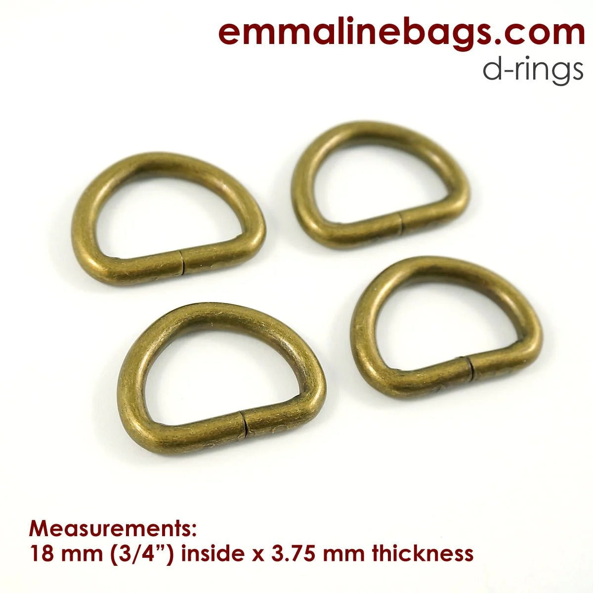 Assorted D-rings by Emmaline Bags